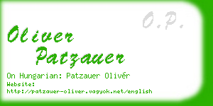 oliver patzauer business card